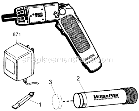 Page A Diagram and Parts List for VP760 Type 1 Black and Decker Electric Drill